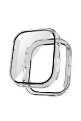 Watch 10 42mm Sert PC Kasa ve Ekran Koruyucu BSAY Watch Gard 35 - Beyaz Pembe