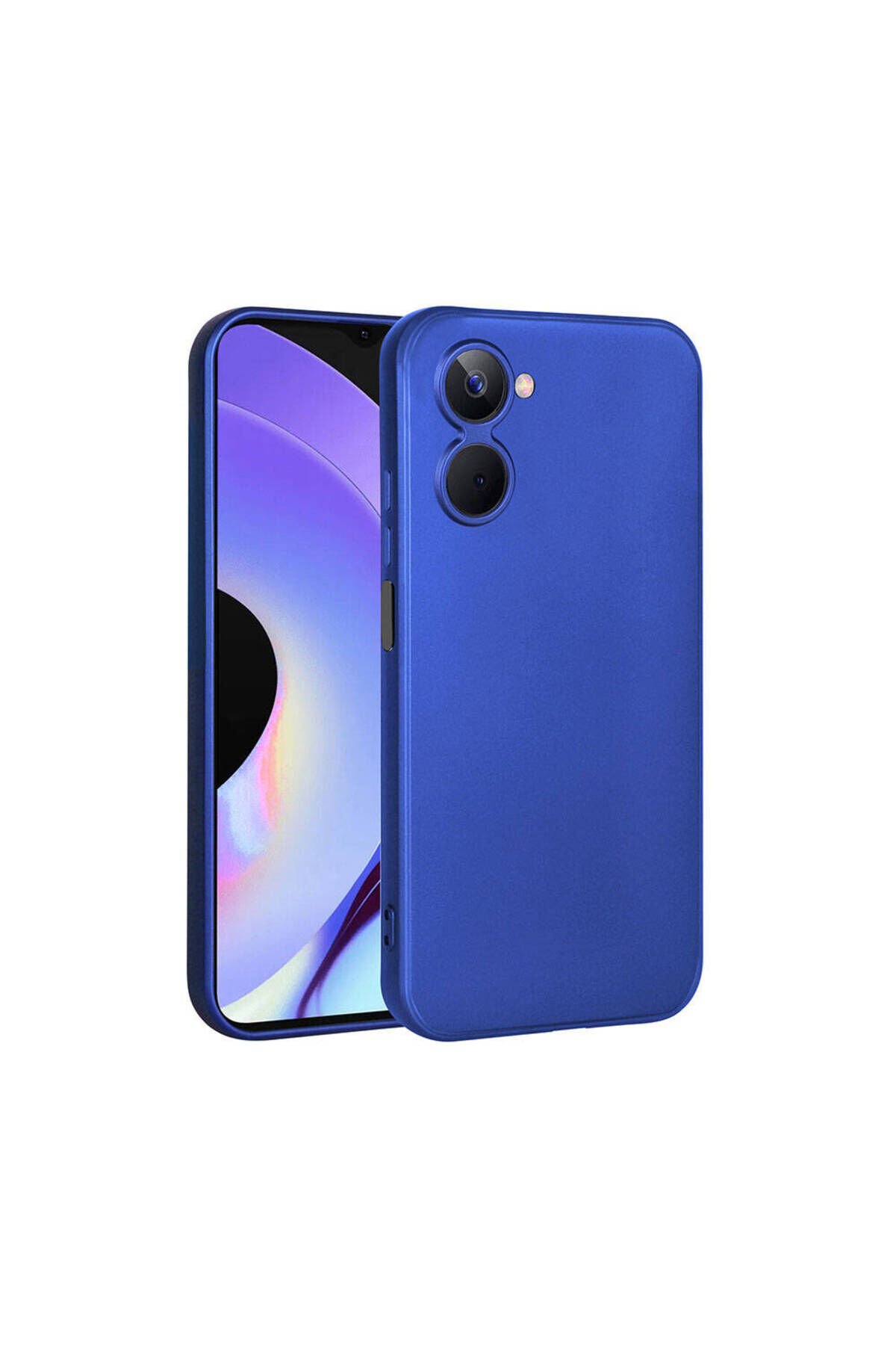 Realme 10 4G Kılıf BSAY Premier Silikon Kapak - Lacivert Saks Mavi