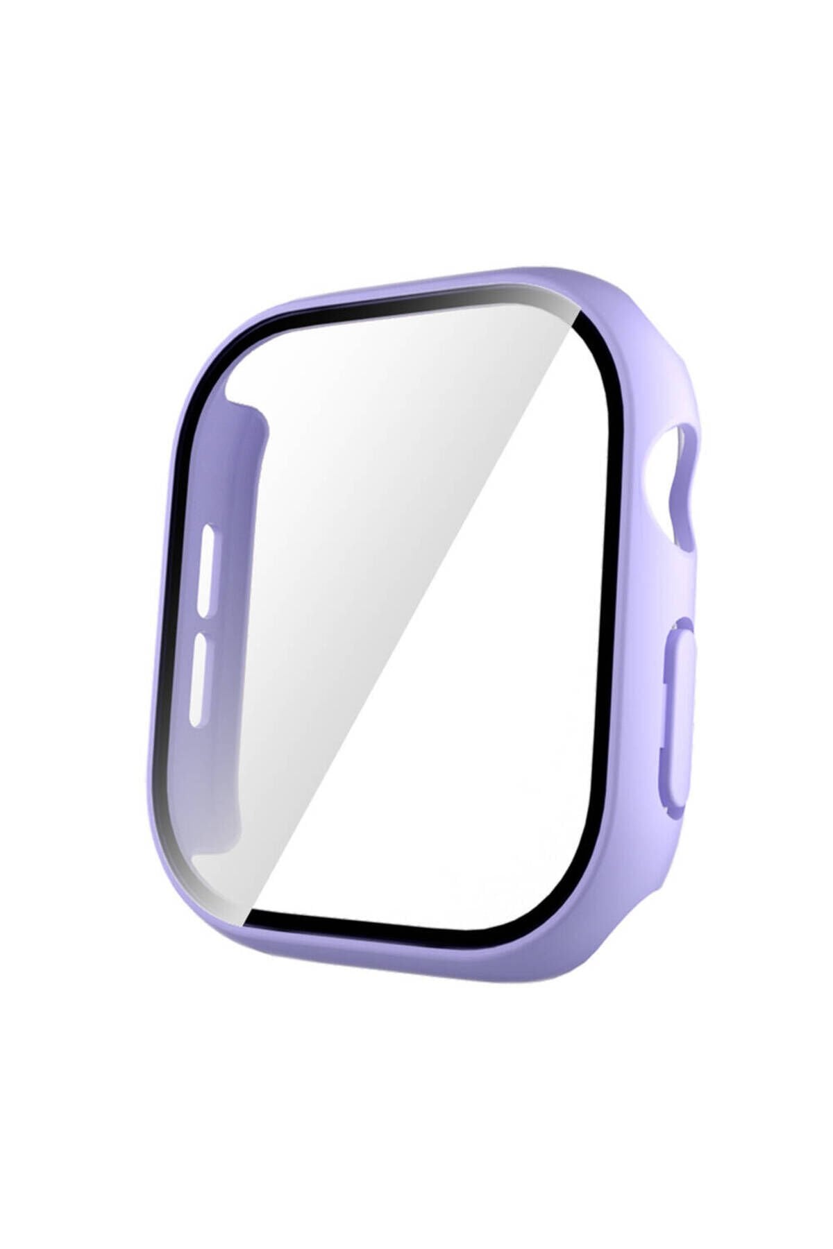 Watch 10 42mm Sert PC Kasa ve Ekran Koruyucu BSAY Watch Gard 35 - Beyaz Mor