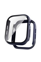 Watch 10 42mm Sert PC Kasa ve Ekran Koruyucu BSAY Watch Gard 35 - Beyaz Mor