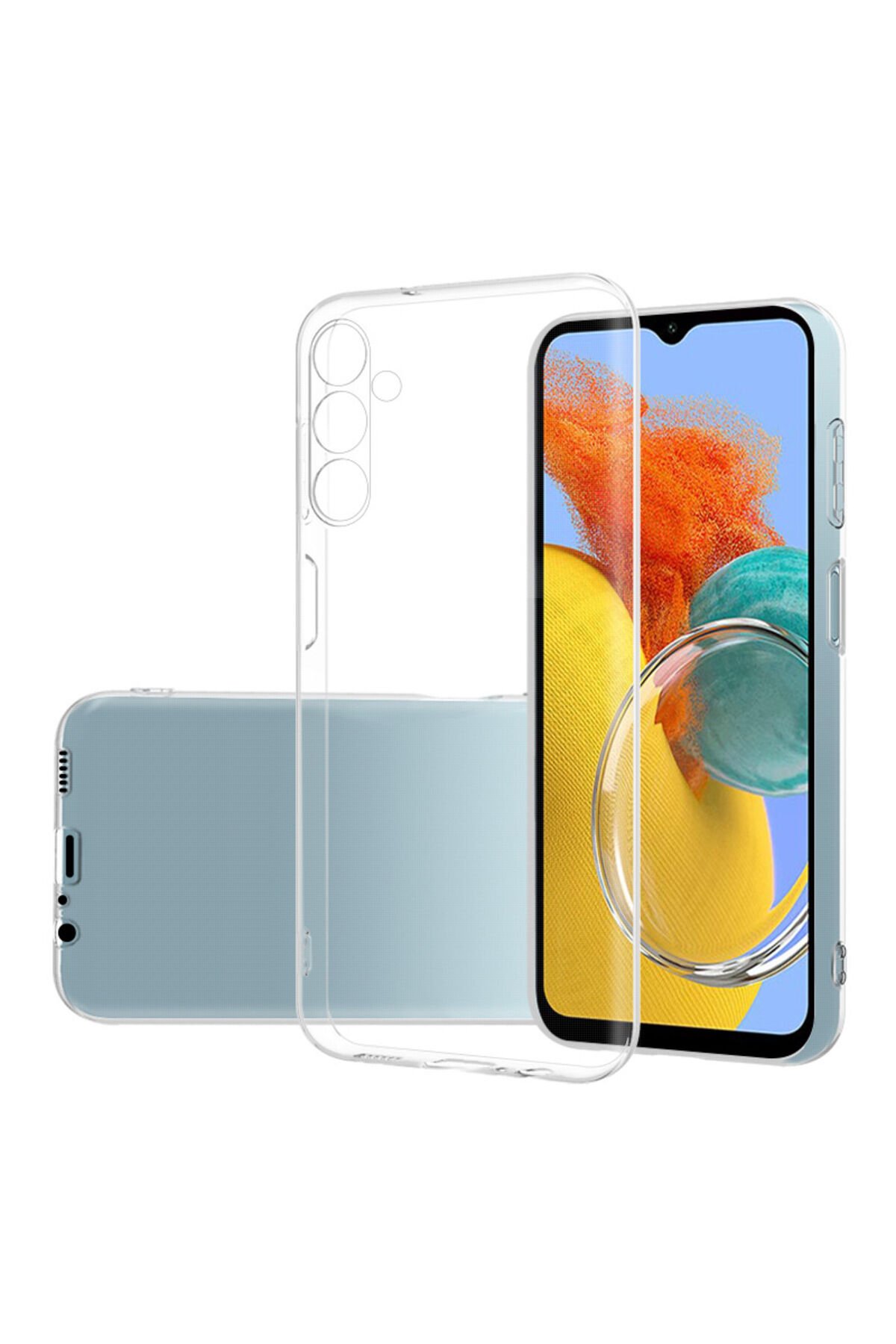 Galaxy M14 Kılıf GZST Süper Silikon Kapak - Renksiz Renksiz