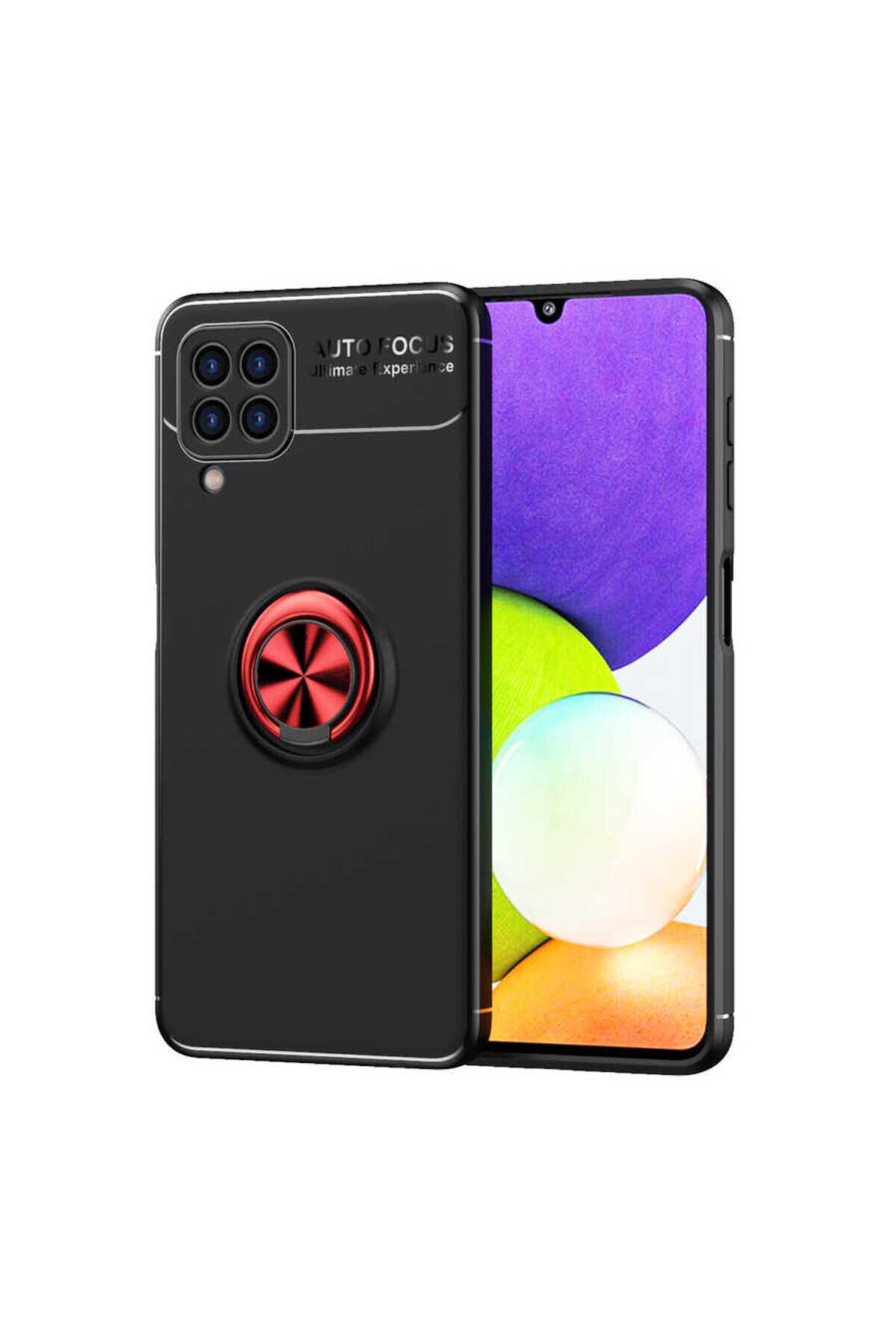 Galaxy M22 Kılıf ATA Ravel Silikon Kapak - Siyah-Rose Gold Siyah-Rose Gold