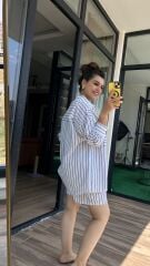 Gömlek Şort Takım Beyaz - L