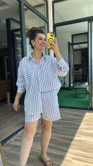 Gömlek Şort Takım Beyaz - L