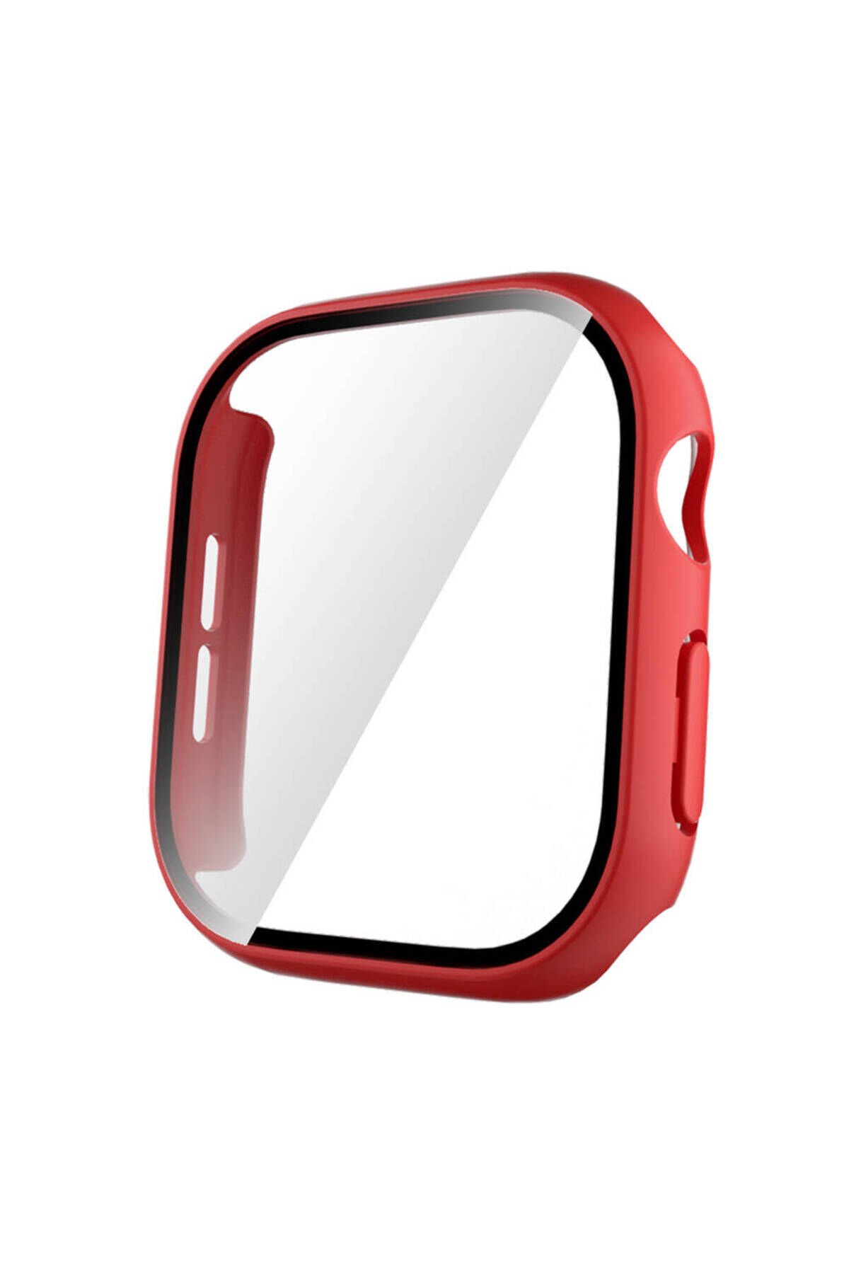 Watch 10 42mm Sert PC Kasa ve Ekran Koruyucu BSAY Watch Gard 35 - Beyaz Kırmızı