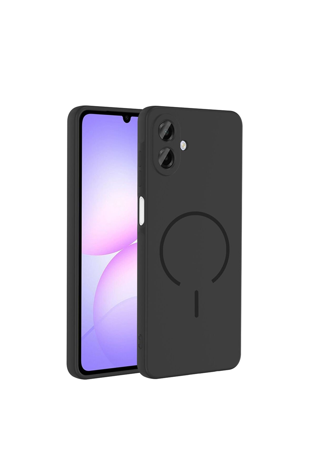 Galaxy A07 Kılıf M-safe Şarj Özellikli BSAY Meta Kapak - Turuncu Siyah
