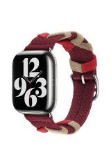 Watch 44mm Uyumlu BSAY- KRD-97 Sarmal Örgü Tasarımlı Kordon-Haki Lacivert