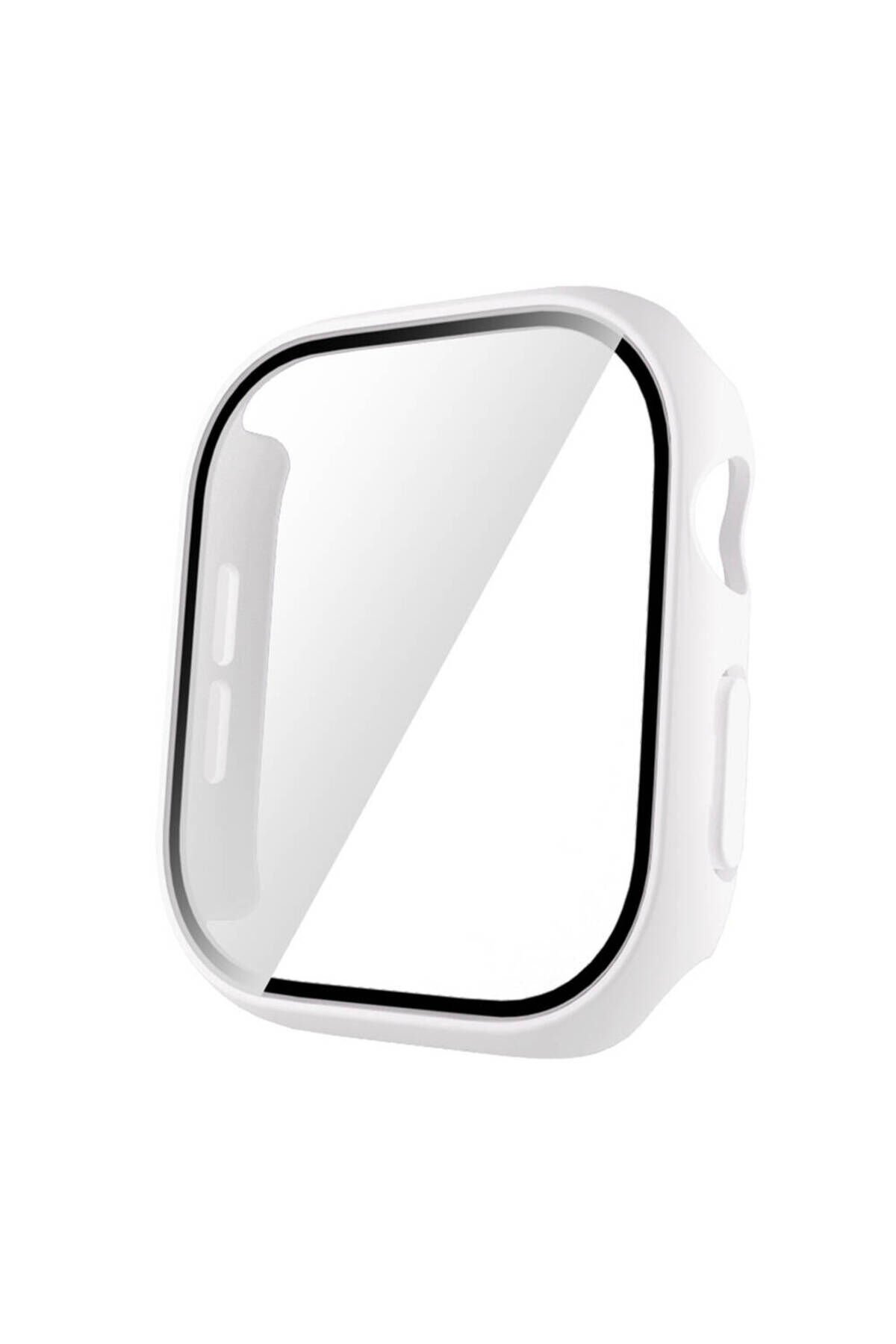 Watch 10 46mm Sert PC Kasa ve Ekran Koruyucu BSAY Watch Gard 35 - Siyah Beyaz