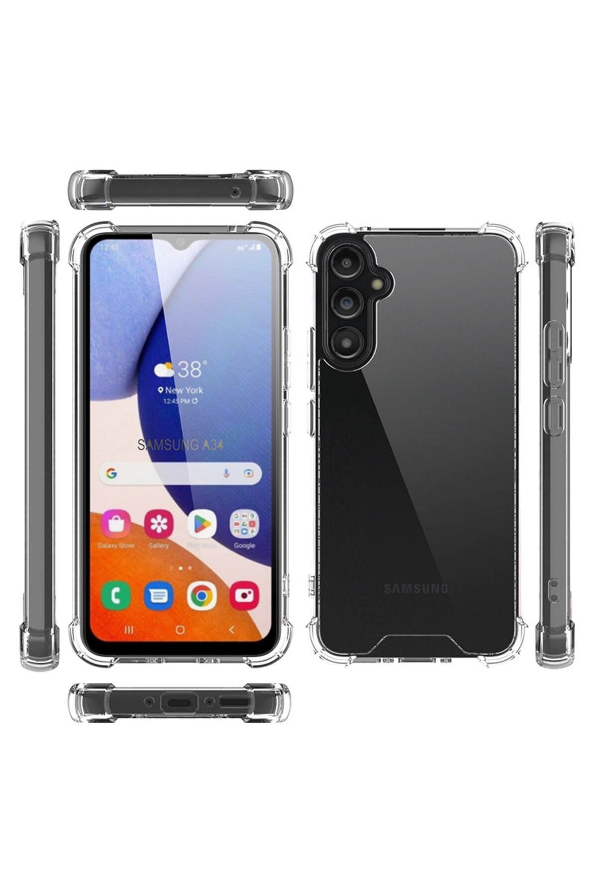 Galaxy A34 Kılıf BSAY Nitro Anti Shock Silikon - Renksiz Renksiz