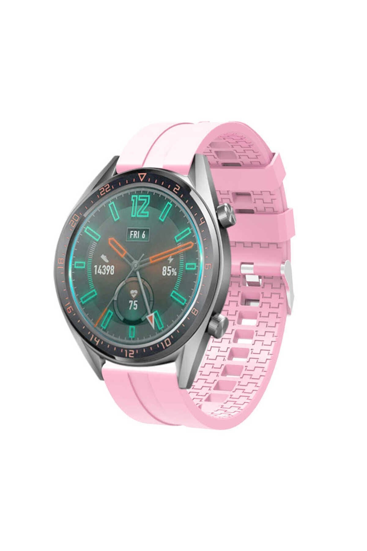 Huawei Watch GT 3 46mm KRD-23 Uyumlu BSAY Kordon-Turuncu Pembe