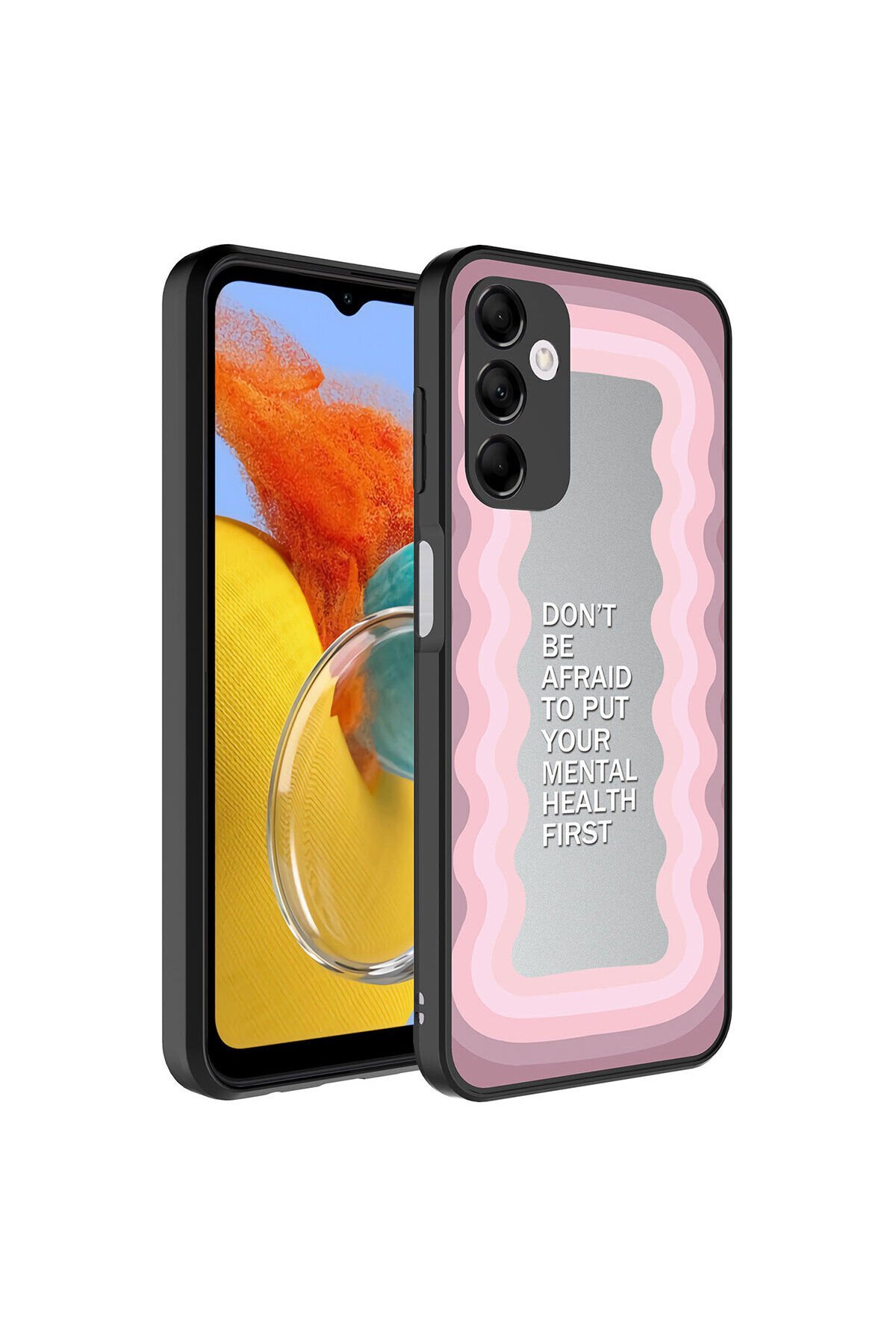 Galaxy M14 Kılıf Aynalı Desenli Kamera Korumalı Parlak BSAY Mirror Kapak - Pati Ayna