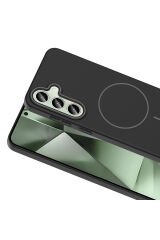 Galaxy S24 FE Kılıf Magsafe Şarj Özellikli BSAY Ruby Silikon Kapak - Lacivert