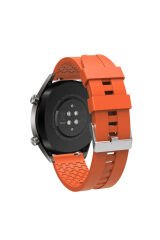 Huawei Watch GT 3 46mm KRD-23 Uyumlu BSAY Kordon-Turuncu Kırmızı