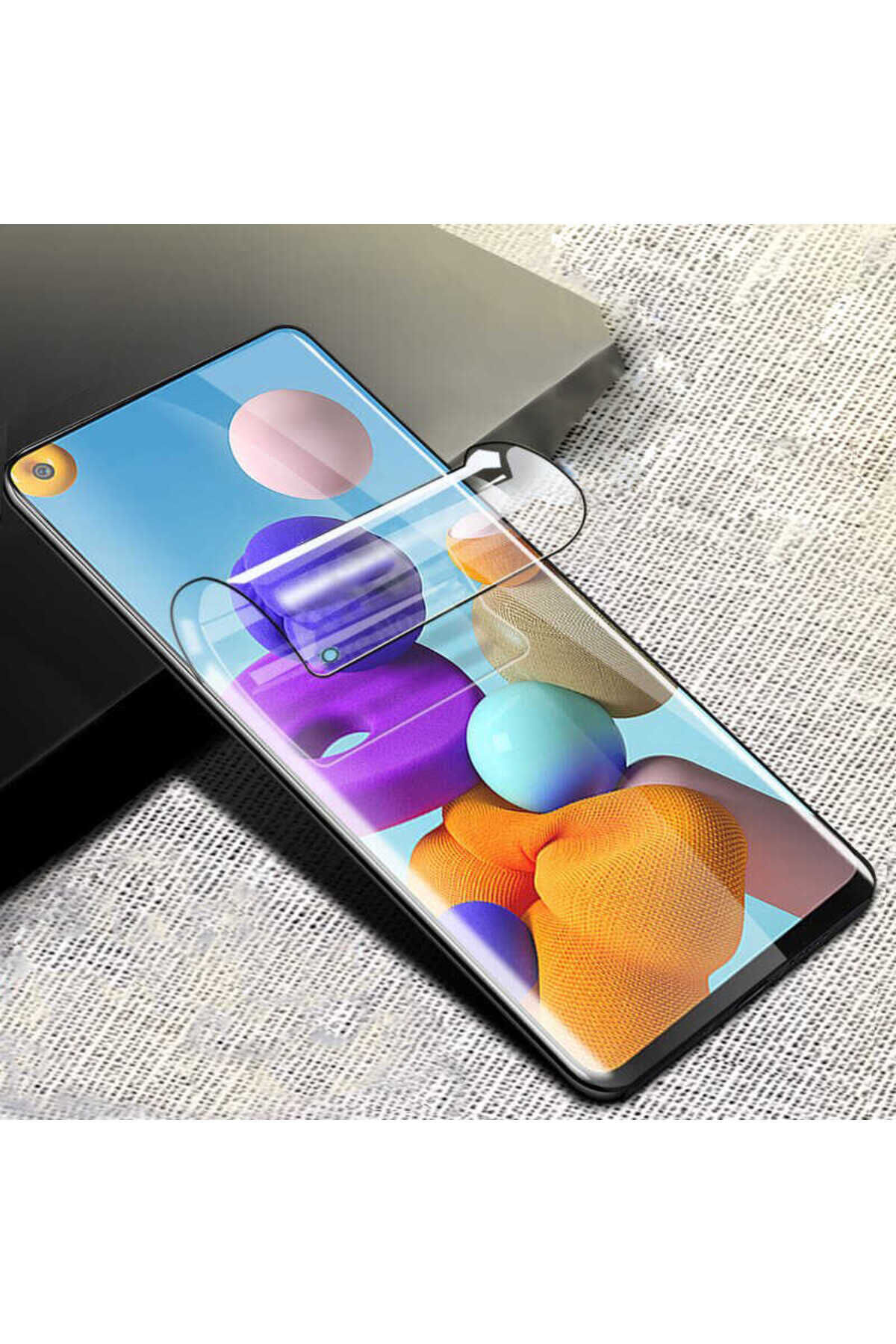 Mi 10 Pro Zore Süper Pet Ekran Koruyucu Jelatin - Siyah