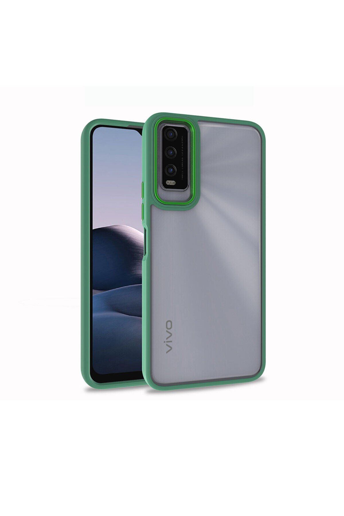 Vivo Y20 Kılıf SAFA Flora Kapak - Kırmızı Kırmızı