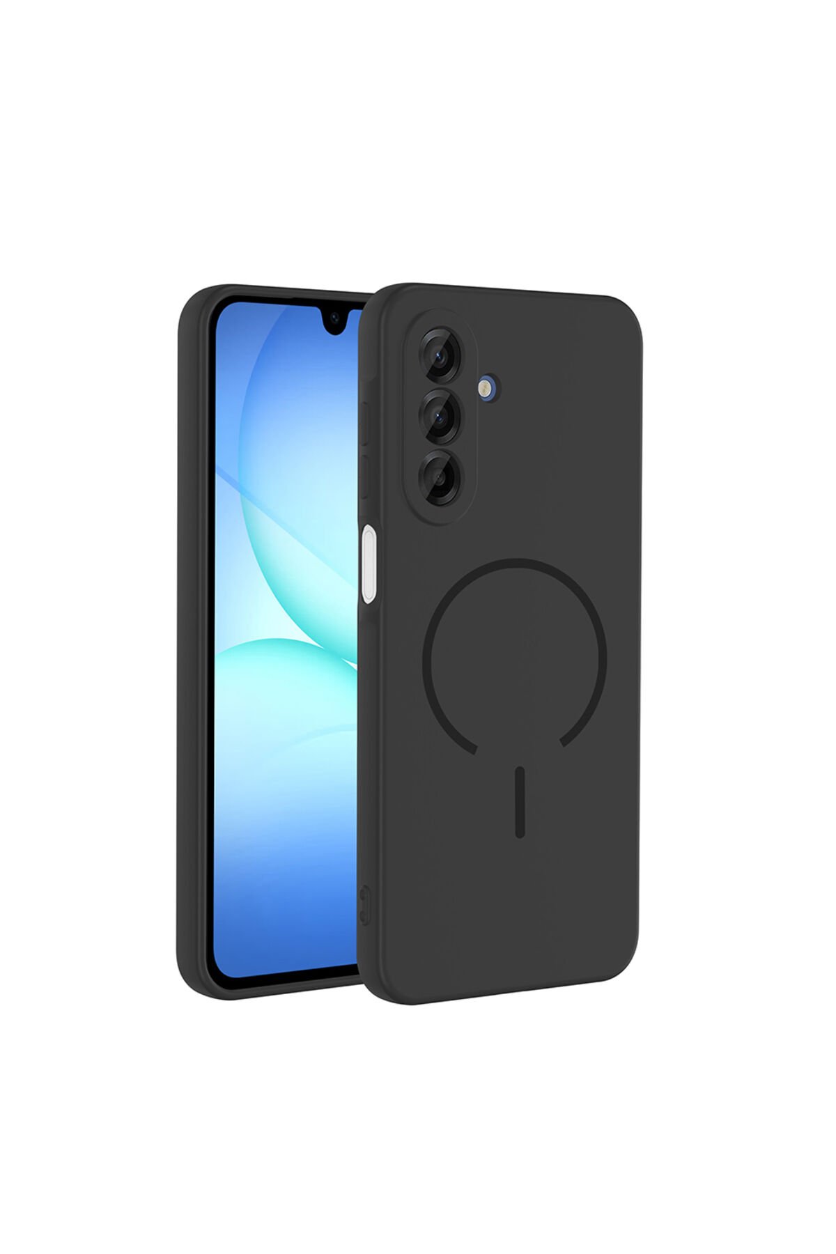 Galaxy A17 Kılıf M-safe Şarj Özellikli BSAY Meta Kapak - Lacivert Siyah