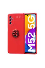Galaxy M52 Kılıf BSAY Ravel Silikon Kapak - Kırmızı Kırmızı