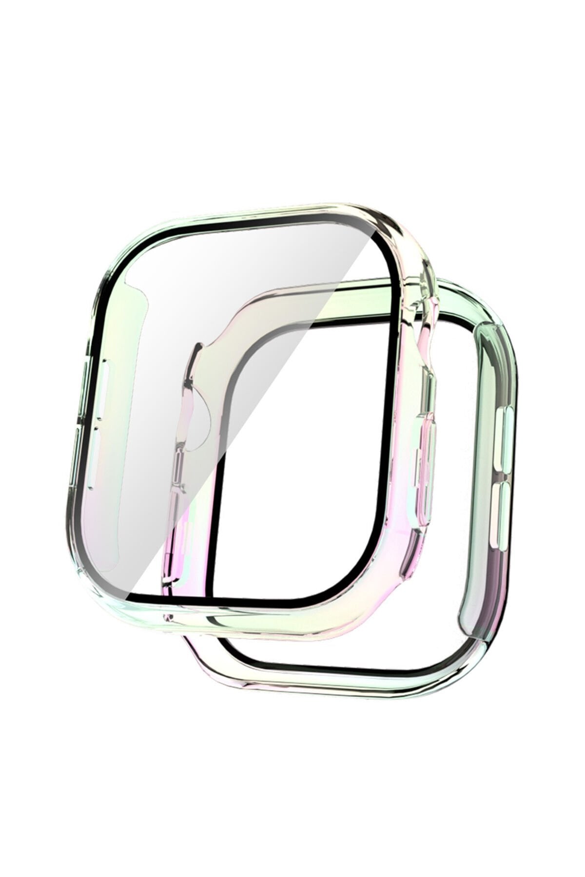 Watch 10 42mm Sert PC Kasa Electroplatink Çerçeveli Ekran Koruyucu BSAY Watch Gard 36 - Colorful Altın