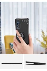 Galaxy M52 Kılıf SBT Ravel Silikon Kapak - Siyah-Rose Gold Siyah-Rose Gold