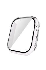 Watch 10 42mm Sert PC Kasa Electroplatink Çerçeveli Ekran Koruyucu BSAY Watch Gard 36 - Colorful Gümüş