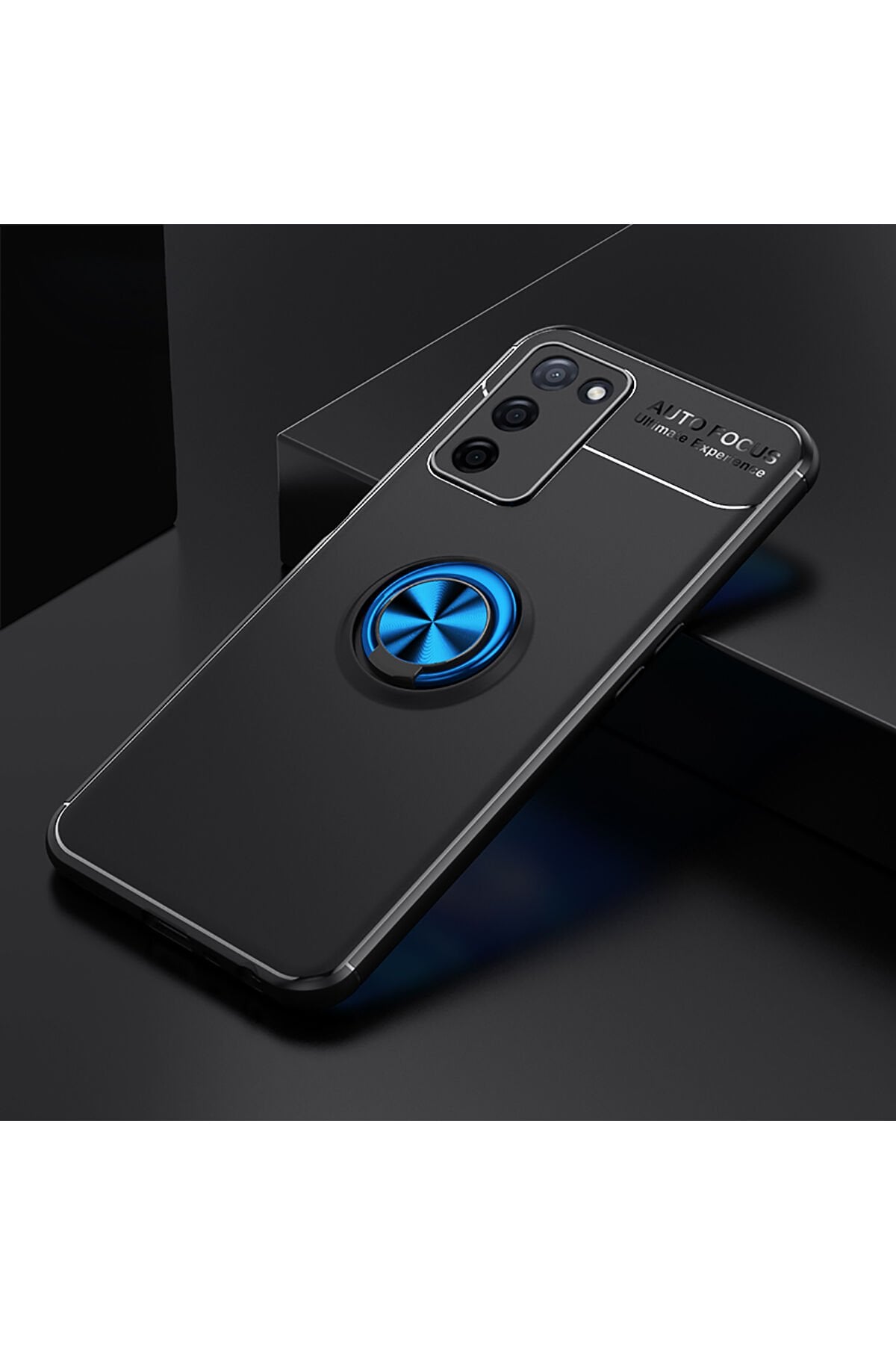 A55 5G Kılıf GZST Ravel Silikon Kapak - Siyah-Mavi Siyah-Mavi