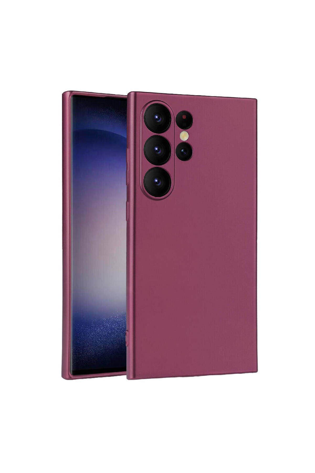 Galaxy S24 Ultra Uyumlu BSAY Premier Silikon Kılıf-Mürdüm Mürdüm