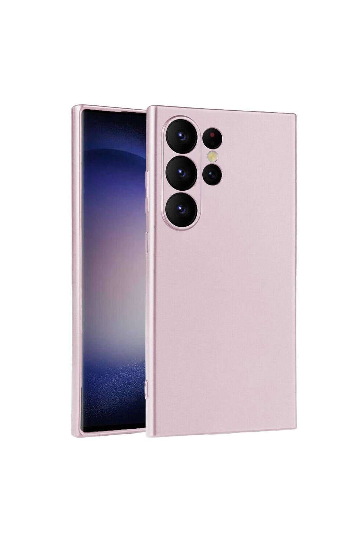 Galaxy S24 Ultra Uyumlu BSAY Premier Silikon Kılıf-Mürdüm Rose Gold