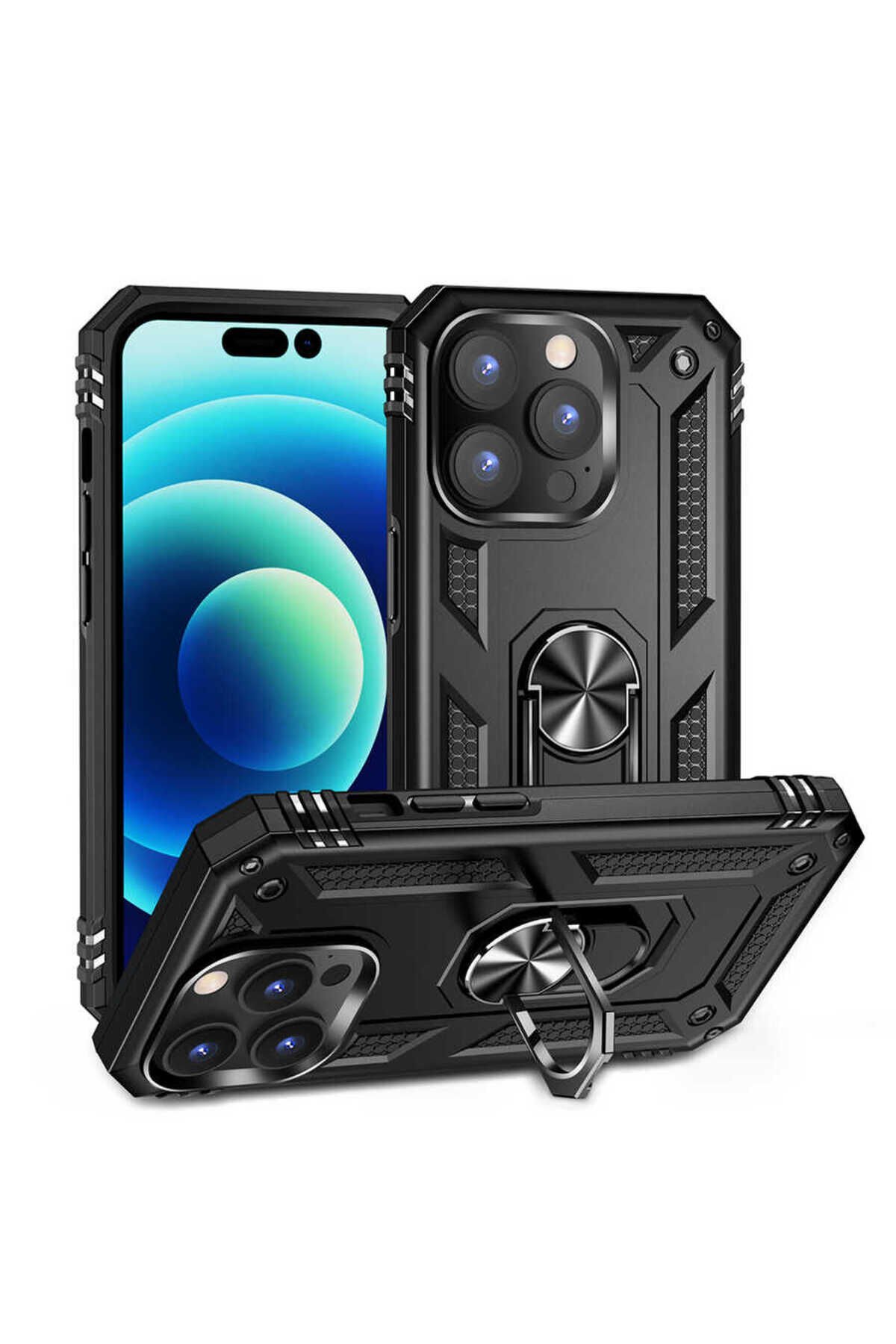 iPhone 14 Pro Max Uyumlu BSAY Vega Kılıf-Mavi Siyah