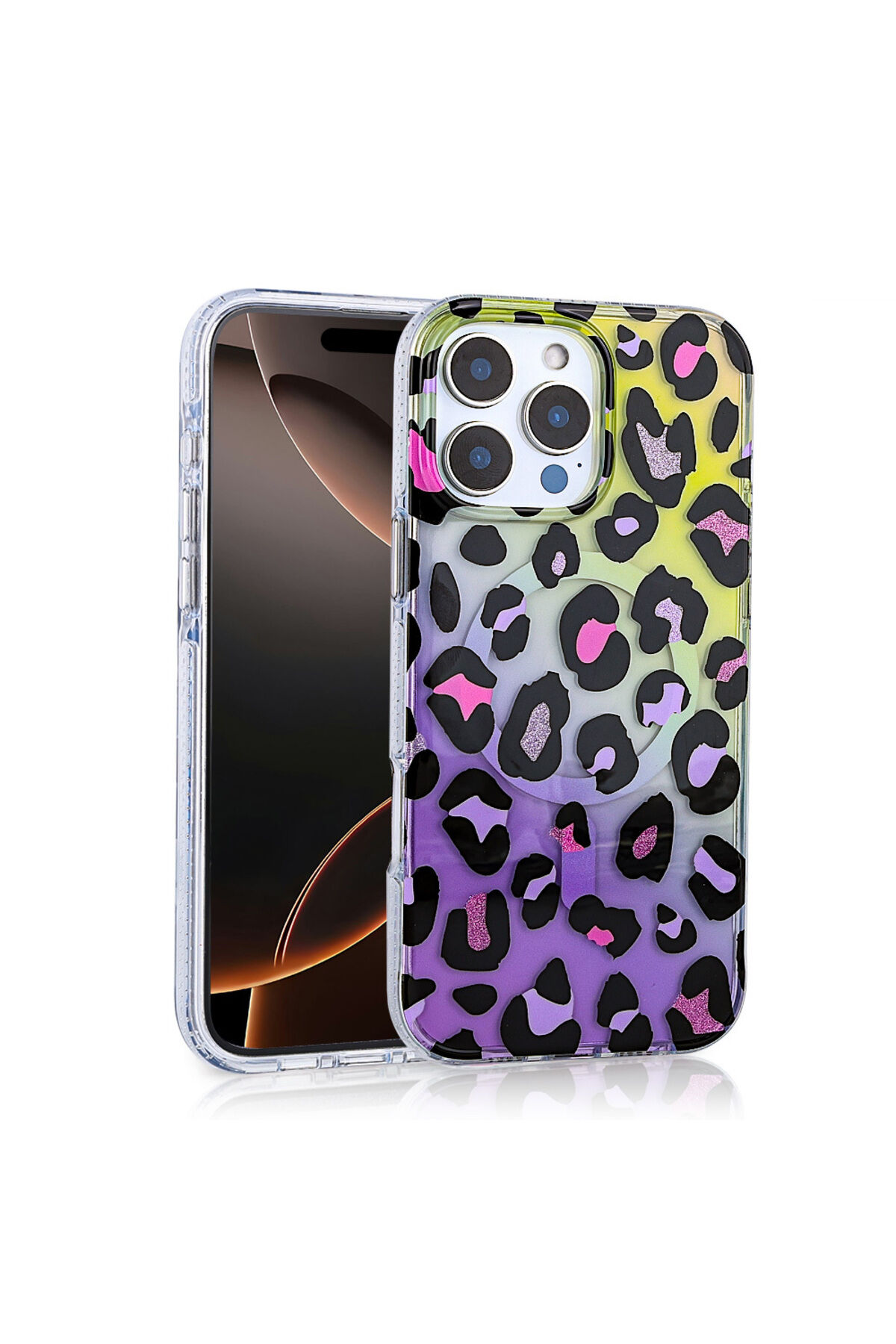iPhone 16 Pro Max Uyumlu Kılıf Magsafe Şarj Özellikli Zore Jago Kapak-Beyaz Colorful