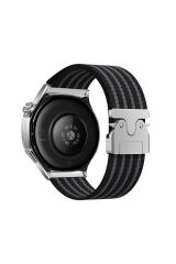 Gear S3 KRD-133 22mm Naylon Kumaş Hasır Örgülü Kordon - Siyah