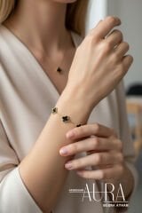 YONCA ÇELİK BİLEKLİK Siyah