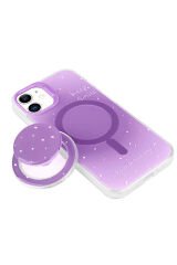 iPhone 11 BSAY Magsafe Şarj Özellikli Tak-Çıkar Pop Soketli BSAY Tiktok Kılıf-Mavi Turuncu