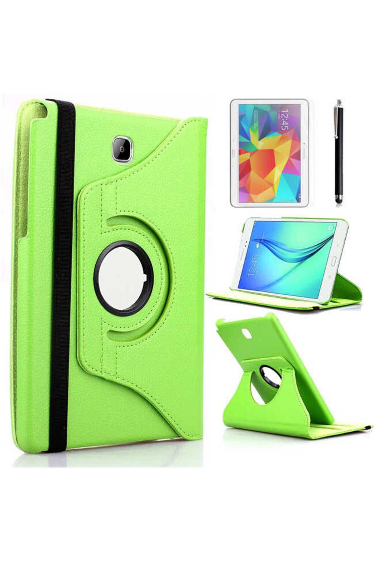 Galaxy Tab A T550 9.7 Uyumlu BSAY Dönebilen Standlı Kılıf-Yeşil Yeşil