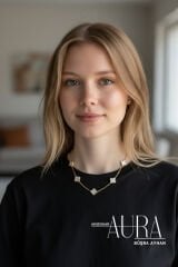 YONCA ÇELİK KOLYE Siyah