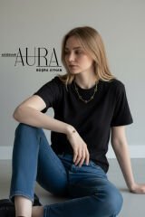 YONCA ÇELİK KOLYE Siyah