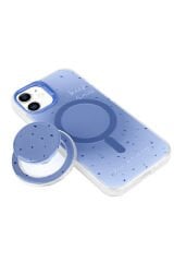 iPhone 11 BSAY Magsafe Şarj Özellikli Tak-Çıkar Pop Soketli BSAY Tiktok Kılıf-Mavi Siyah