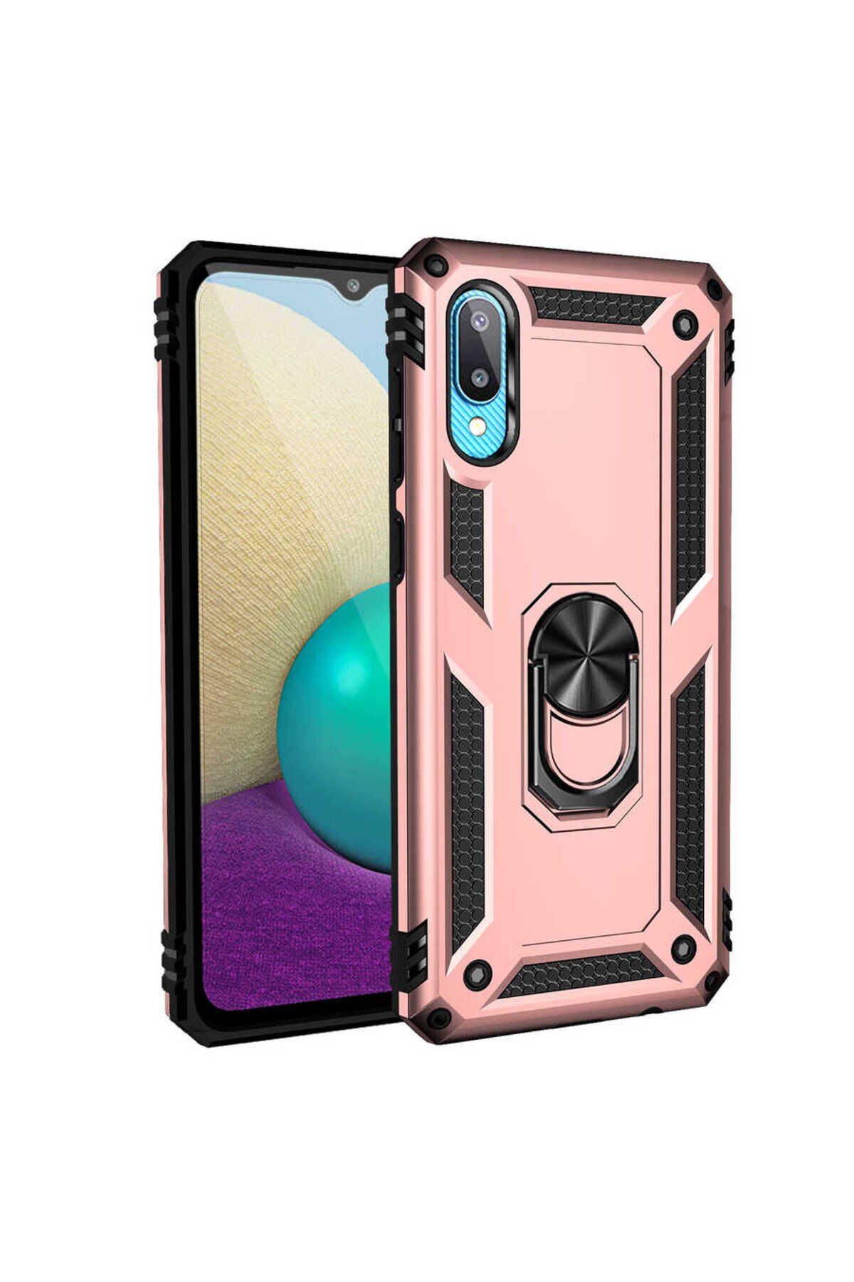 Galaxy A02 Kılıf BSAY Vega Kapak - Mavi Rose Gold