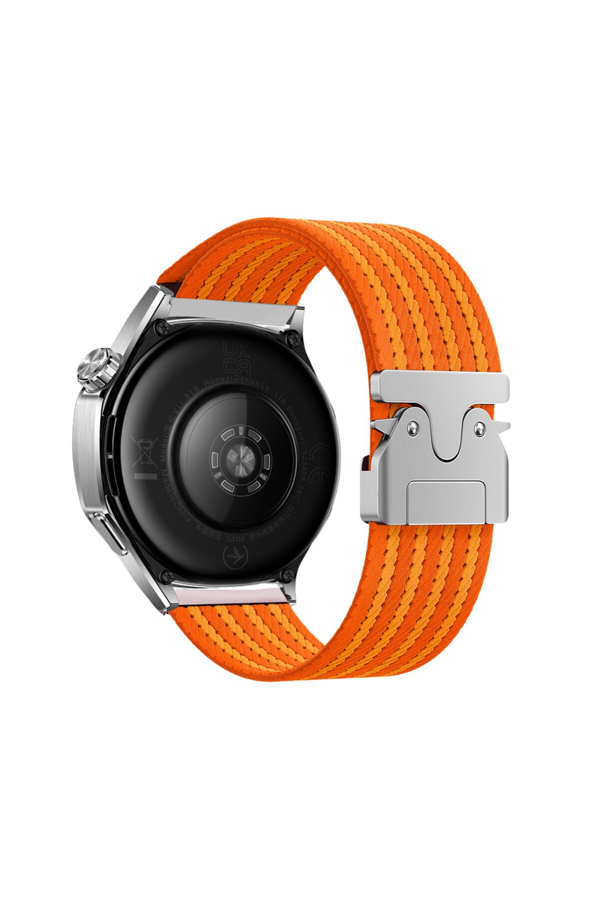 Amazfit Pace OYO KRD-133 22mm Naylon Kumaş Hasır Örgülü Kordon - Turuncu