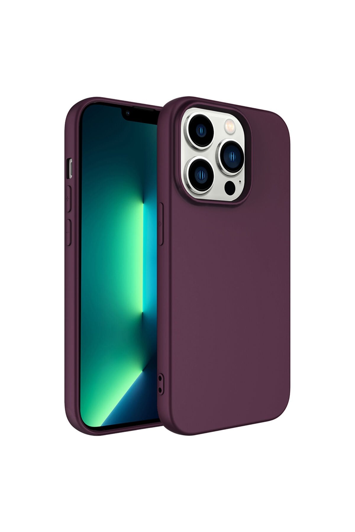 iPhone 14 Pro Max Kılıf GZST LSR Lansman Kapak - Koyu Mor Mor