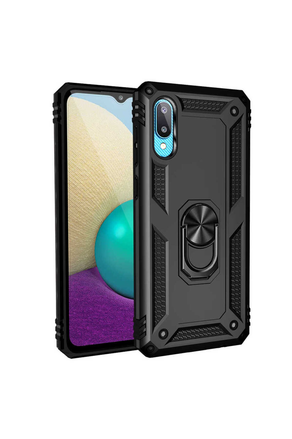 Galaxy A02 Kılıf BSAY Vega Kapak - Mavi Siyah