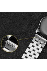 Huawei Watch GT 3 46mm Uyumlu KRD-20 Metal BSAY Kordon-Gümüş Gümüş