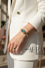 Çelik Kasa Kadın Kol Saati Gold