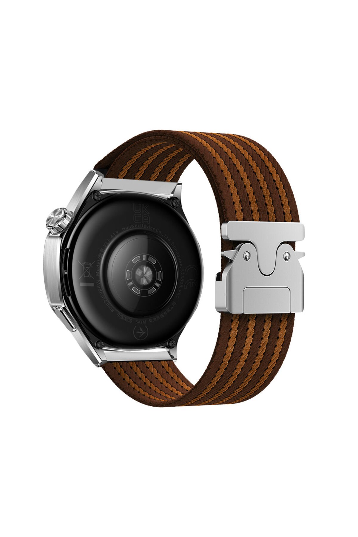 Galaxy Watch 46mm BSAY KRD-133 22mm Naylon Kumaş Hasır Örgülü Kordon - Yeşil Turuncu