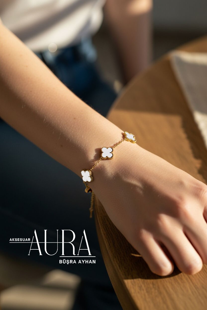 YONCA ÇELİK BİLEKLİK Beyaz