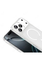 iPhone 17 Pro Max Kılıf Zore M-safe Şarj Özellikli Şeffaf Kamera Çerçeveli Porto Kapak