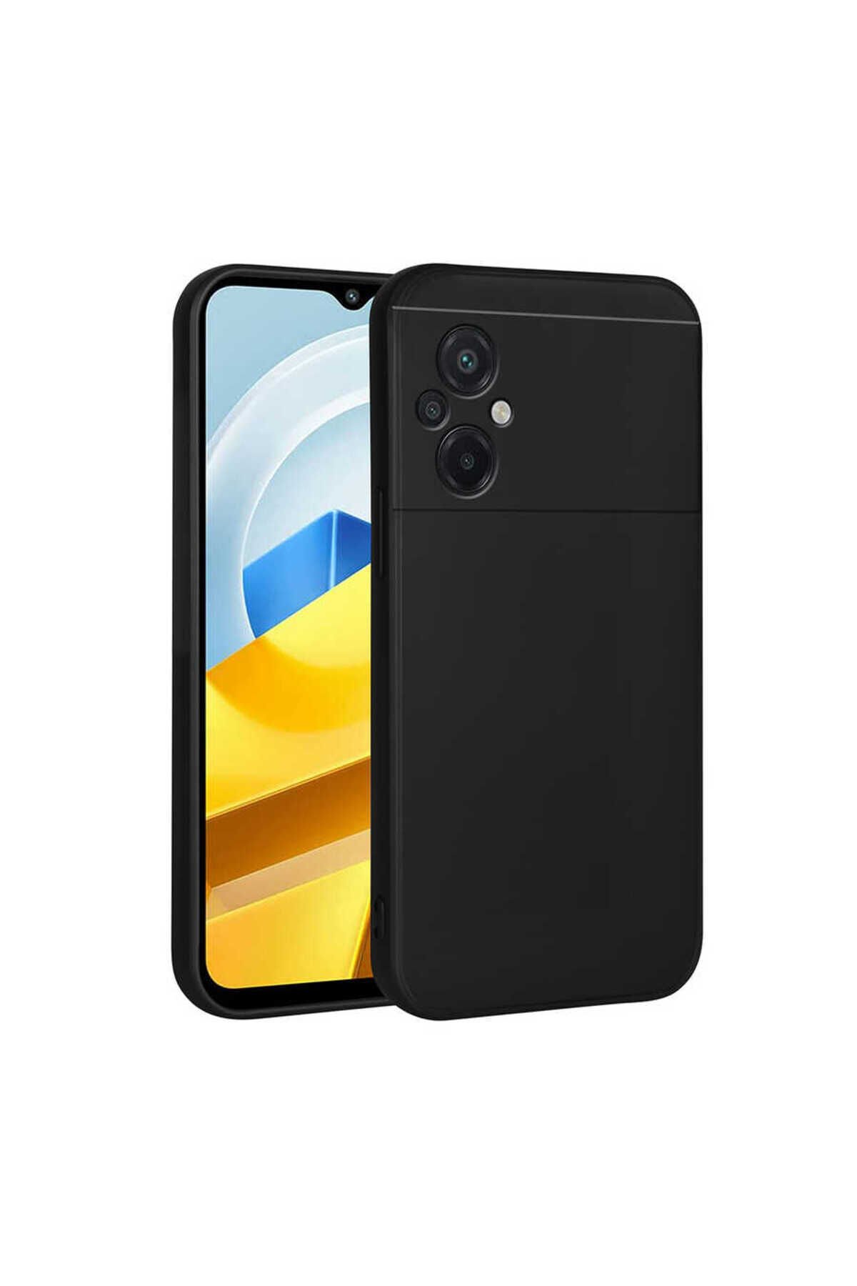 Poco M5 Kılıf STSR Premier Silikon Kapak - Siyah Siyah