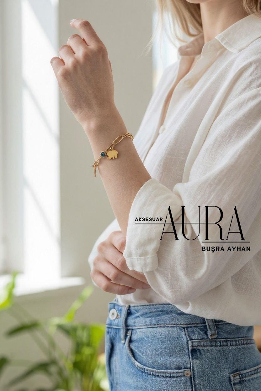 Zirkon Taşlı Gold Renk Xuping Kadın Bileklik