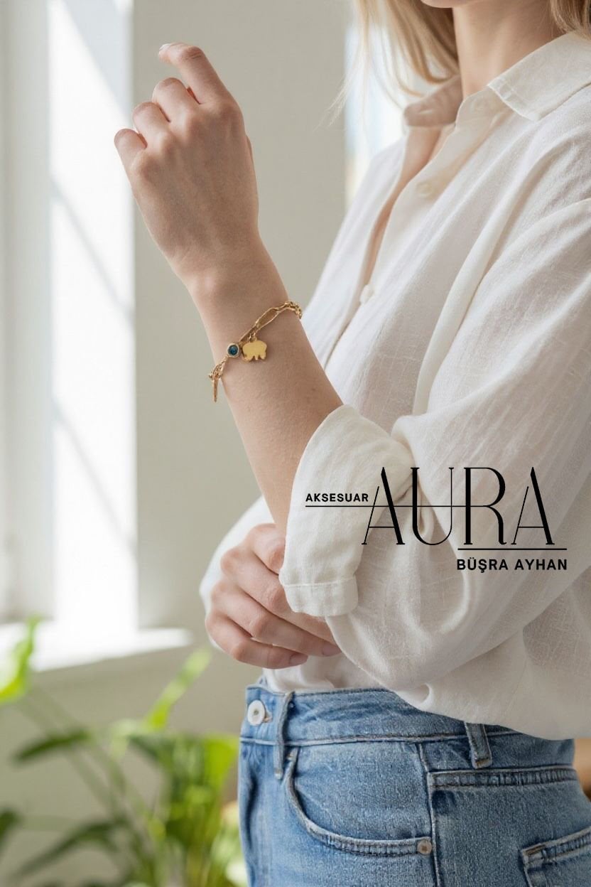 Zirkon Taşlı Gold Renk Xuping Kadın Bileklik