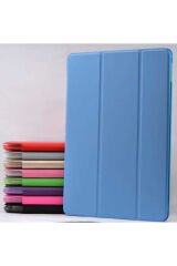 Galaxy Tab 3 Lite 7.0 T110 Uyumlu BSAY Smart Cover Standlı 1-1 Kılıf-Mavi Pembe Koyu