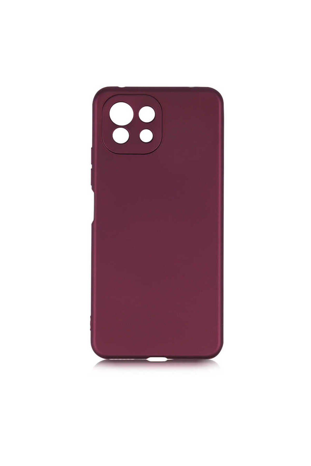 Mi 11 Lite Kılıf GZST Premier Silikon Kapak - Mürdüm Mürdüm